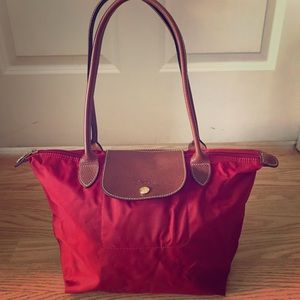 Longchamp Small Tote Bag in Red